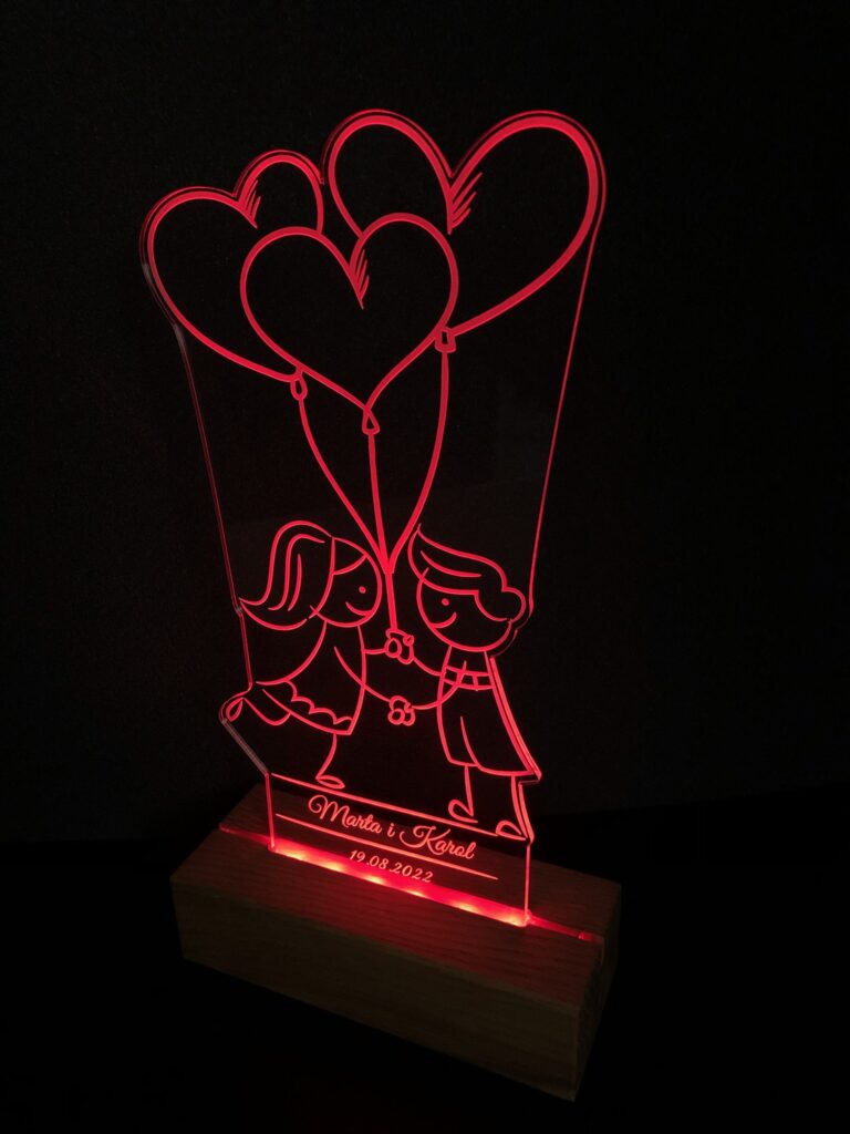 Lampka LED | statuetka dla zakochanych