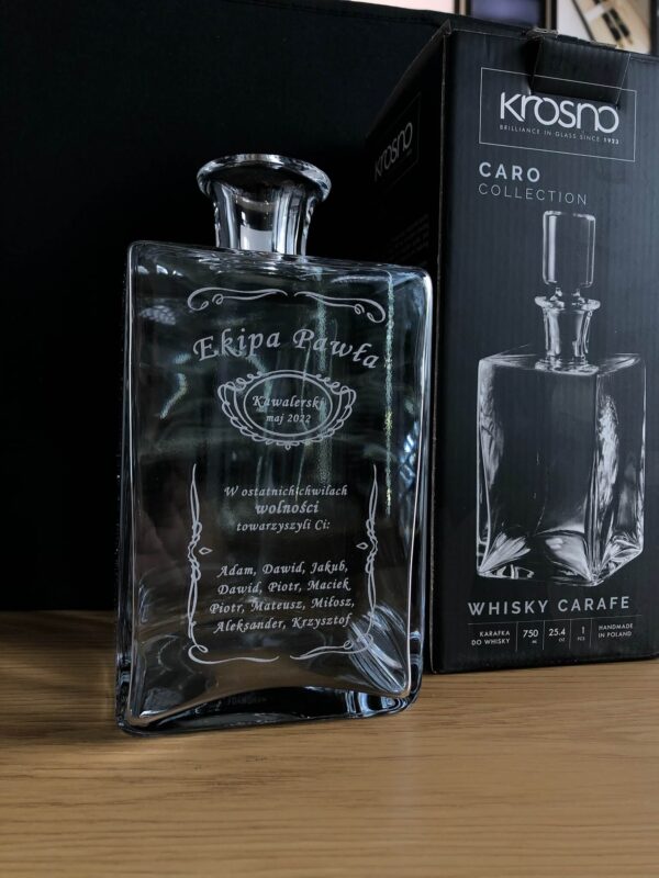 Karafka do whisky z grawerem C 750 ml