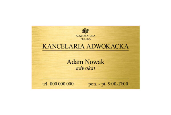Szyld Kancelaria Adwokacka 1