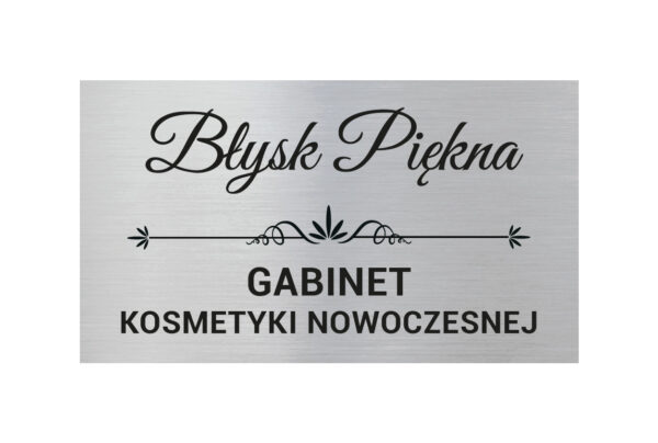 Tabliczka do gabinetu kosmetycznego 1 Tabliczka do gabinetu kosmetycznego 1