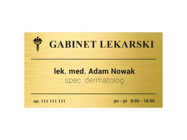 Tabliczka do gabinetu lekarskiego 1