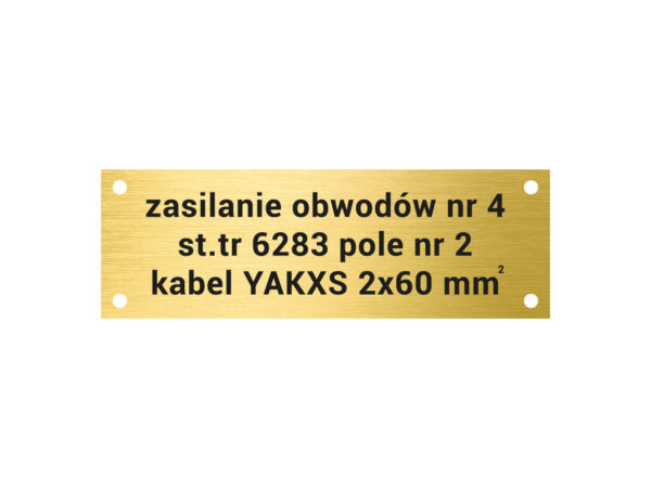Tabliczka oznacznik kablowy 4