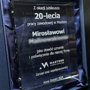Szklana statuetka Block + etui