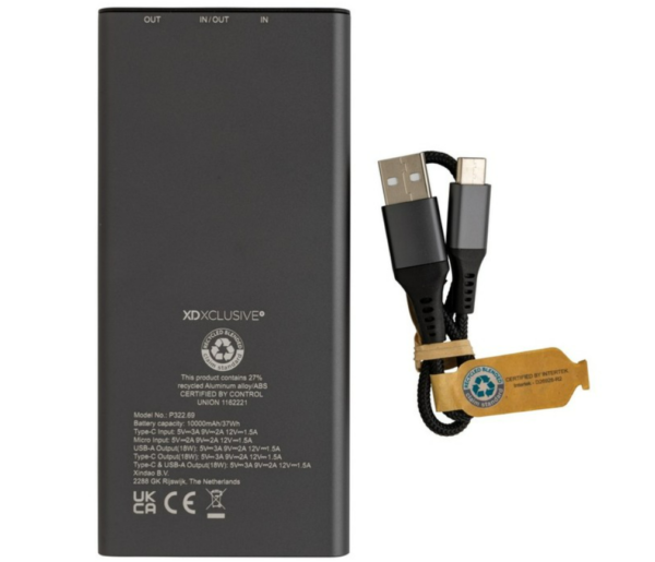 Power bank 10000 mAh Terra z grawerem Power bank 10000 mAh Terra z grawerem