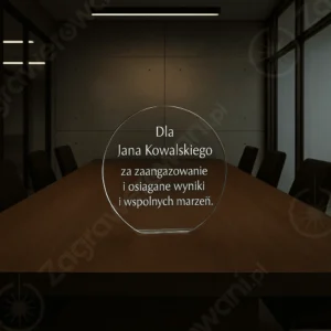 Statuetka szklana z etui KR1010 [10x10cm]