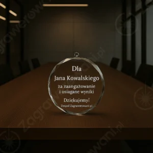 Medal szklany z etui CM002