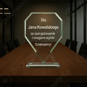 Statuetka szklana z etui G048
