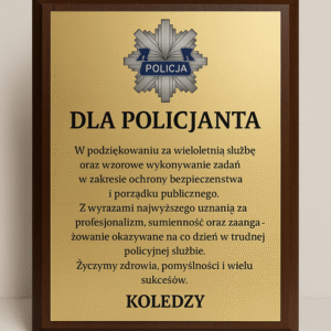 Dyplom dla policjanta