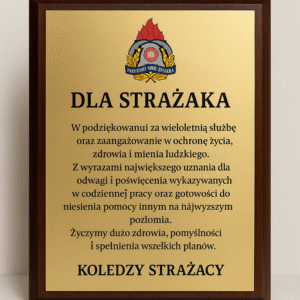 Dyplom dla strażaka
