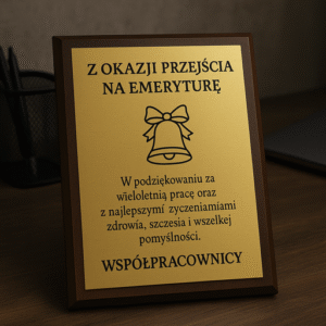 Dyplom z okazji przejścia na emeryturę
