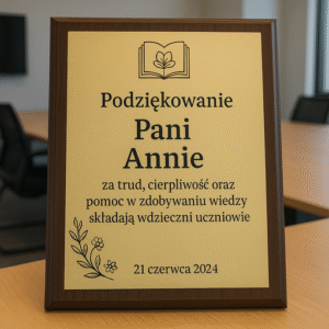 Podziękowanie dla Pani Anny Podziękowanie dla nauczycielki