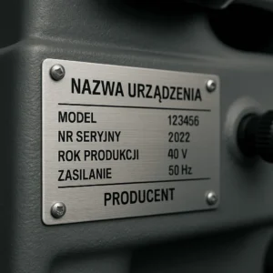 Tabliczka na maszyny
