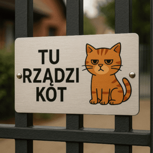 Śmieszne tabliczki na bramę