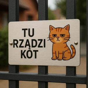 Śmieszne tabliczki na bramę