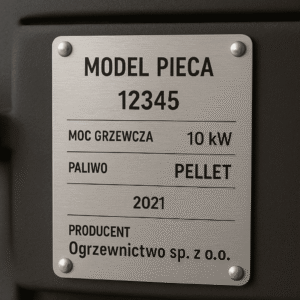 Tabliczka na piec