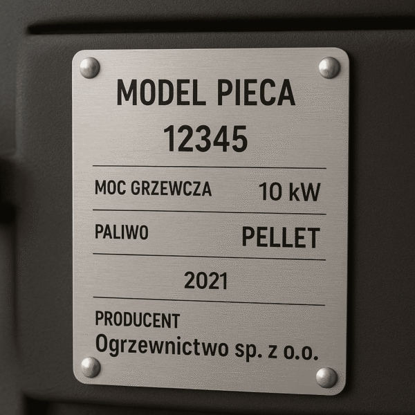 Tabliczka na piec