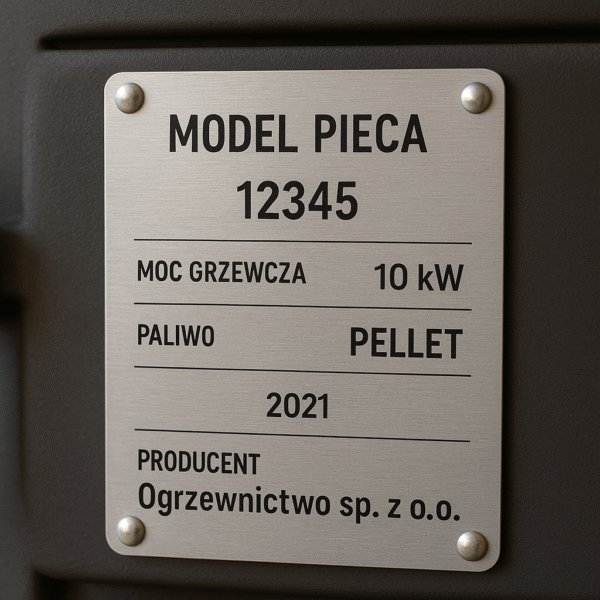 Tabliczka na piec