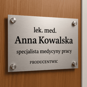 Tabliczka na drzwi gabinetu
