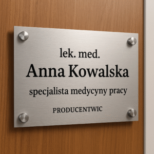 Tabliczka na drzwi gabinetu