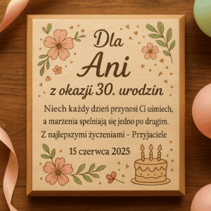 Tabliczka na urodziny