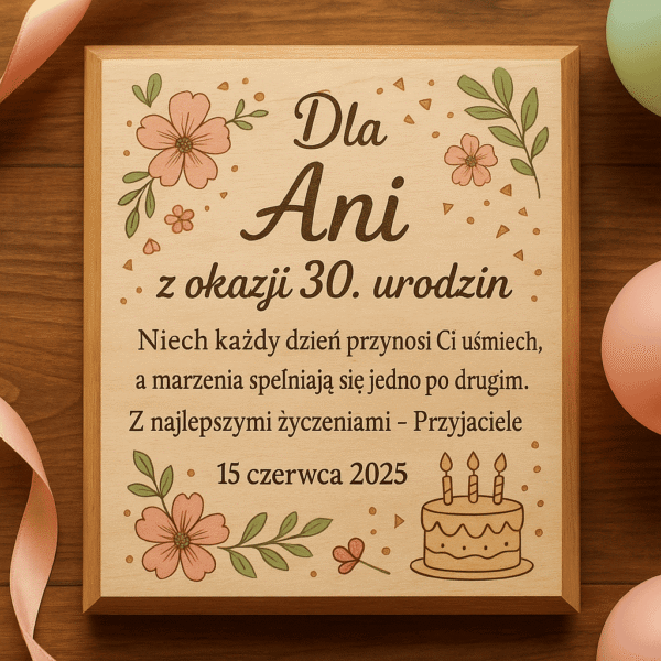 Tabliczka na urodziny