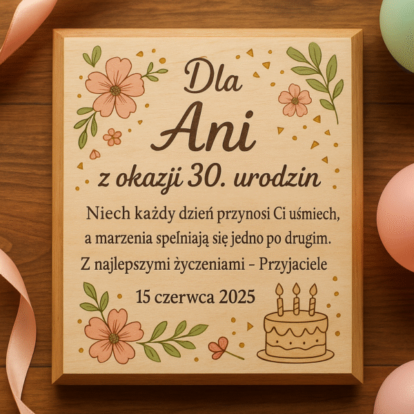 Tabliczka na urodziny